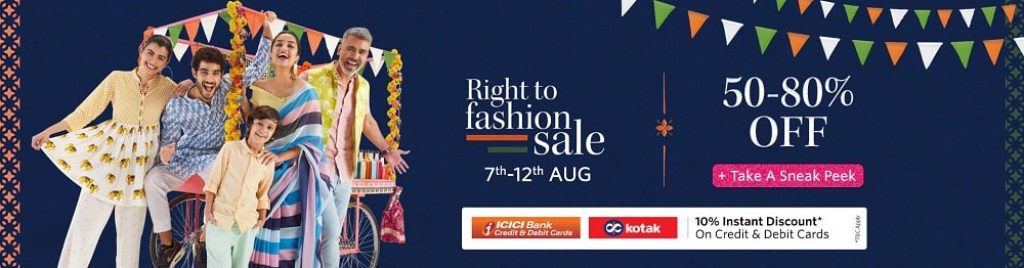 Myntra Right To Fashion Sale