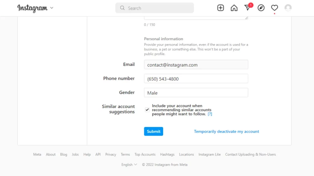 How to deactivate Instagram account temporarily