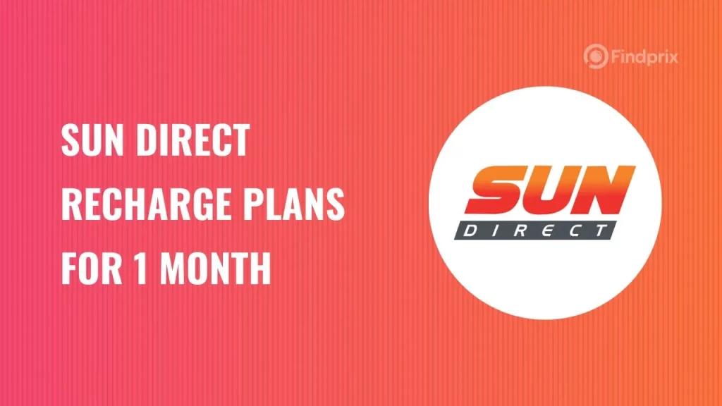 Sun Direct Recharge Plans for 1 Month